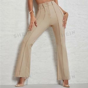 Shein SXY Pleated High Waisted Flare Leg Pants
